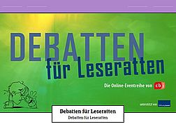 Logo der Online-Eventreihe „Debatten für Leseratten“