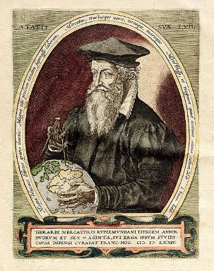 Kupferstich von Gerhard Mercator (Kartograf)